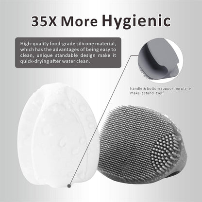 HieerBus Silikon Gesichtsreiniger Peeling Bürste Handheld