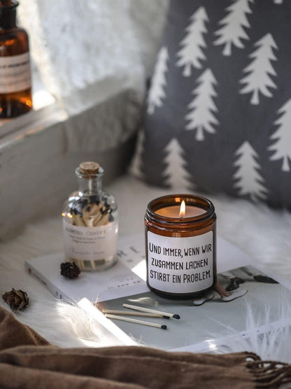 Beste Freunde Duftkerze Sojawachs Geschenk 200g 45-50hentauchen