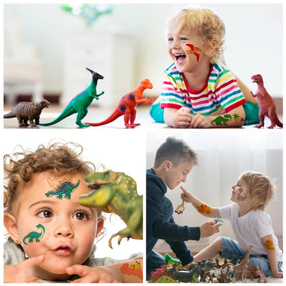 Dinosaurier Tattoo Kinder Aufkleber Set Leuchtend inkl Dunkelnde
