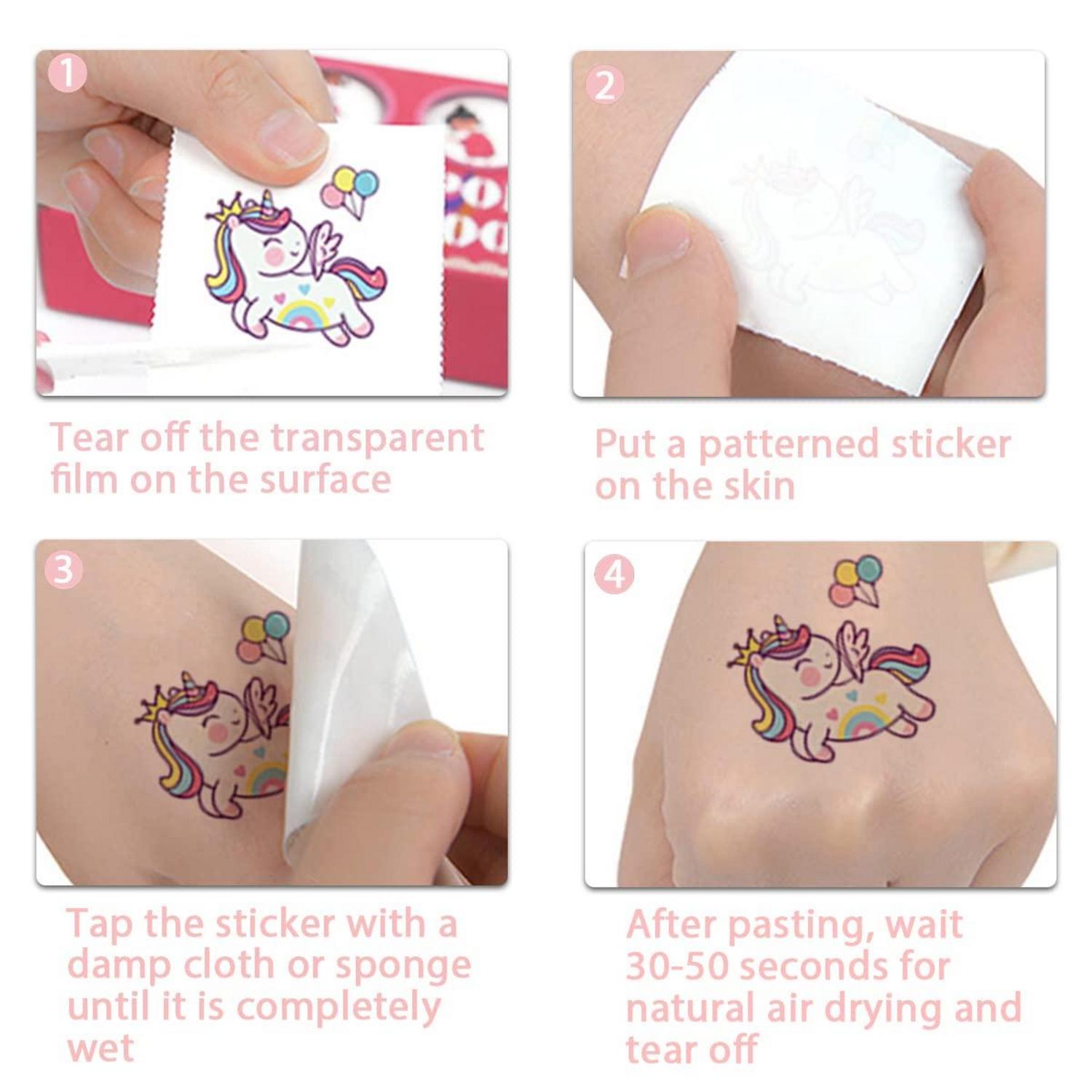 Einhorn Kinder Tattoos 10 Blätter Leuchtende Aufkleber Mädchen Geschenke