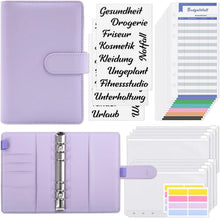 Budget Binder A6 mit Geldumschlägen, Etiketten, Kalender