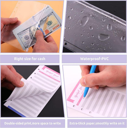 Budget Binder A6 Geldumschläge Etiketten Sparbuch Organizer