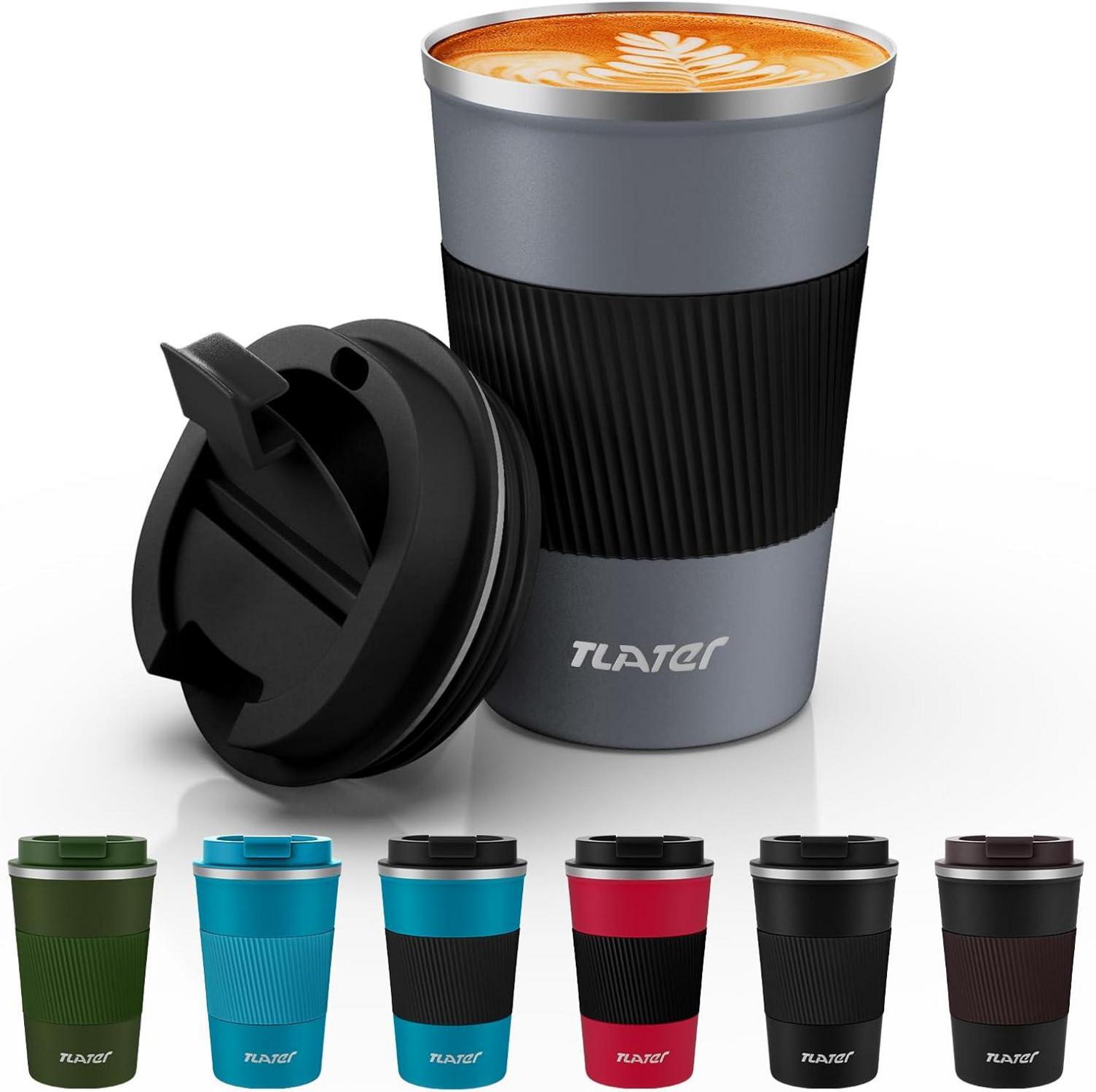 Tlater Kaffeebecher to go 380ml Thermobecher Isolierbecher Vakuum
