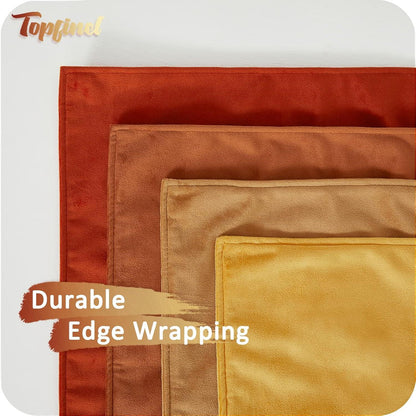 Kissenbezug Samt 4er Set 40x40cm Gelb Orange Farbverlauf