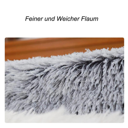 Flauschiges Hundebett mit Memory Foam – 120x80cm Dunkelgrau