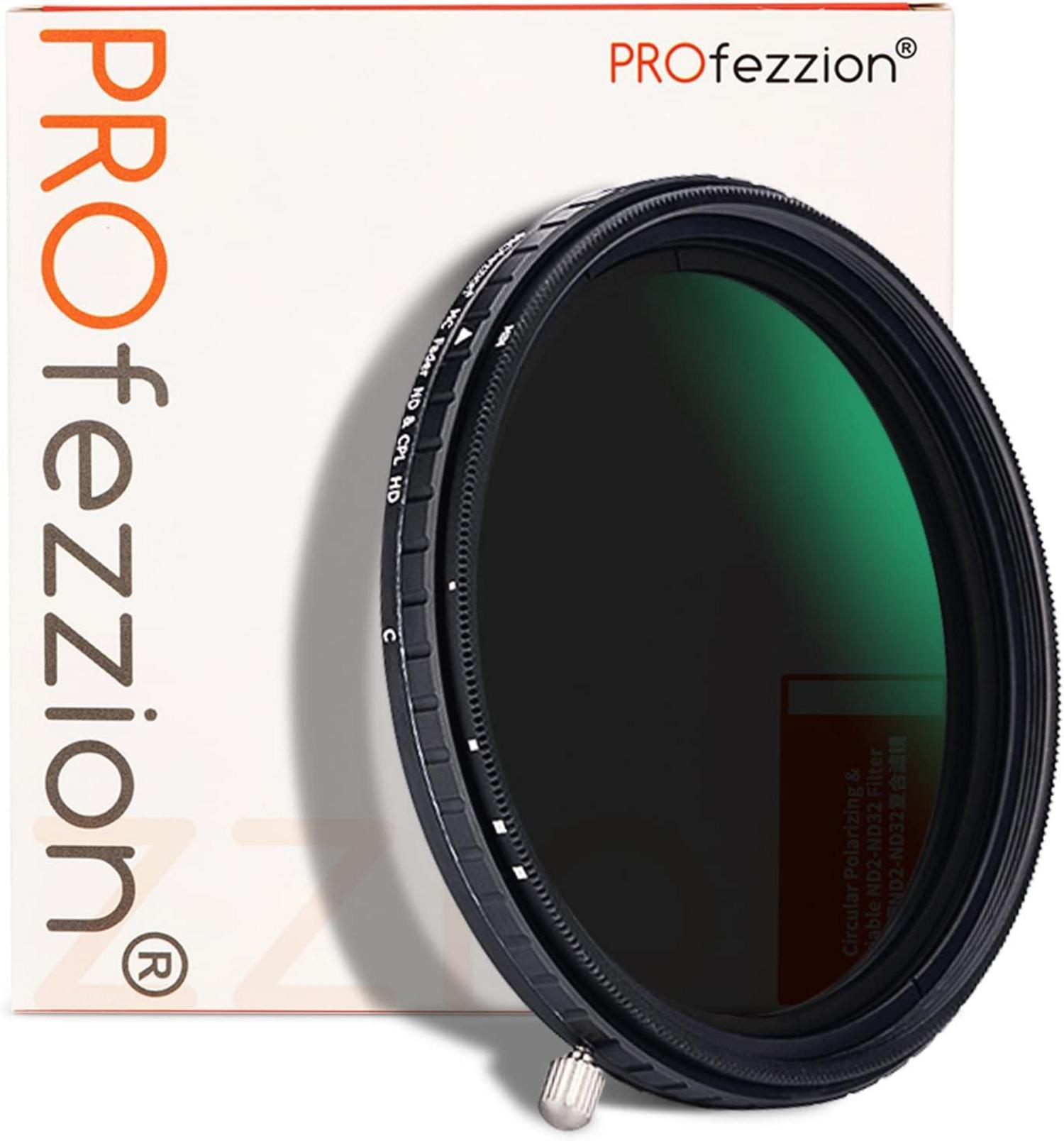 Professioneller 77mm Variabler ND CPL Filter 2 in 1 ND2-ND32 VND