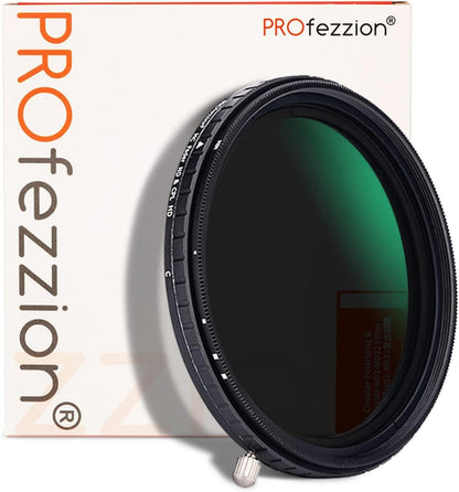 Professioneller 77mm Variabler ND CPL Filter 2 in 1 ND2-ND32 VND