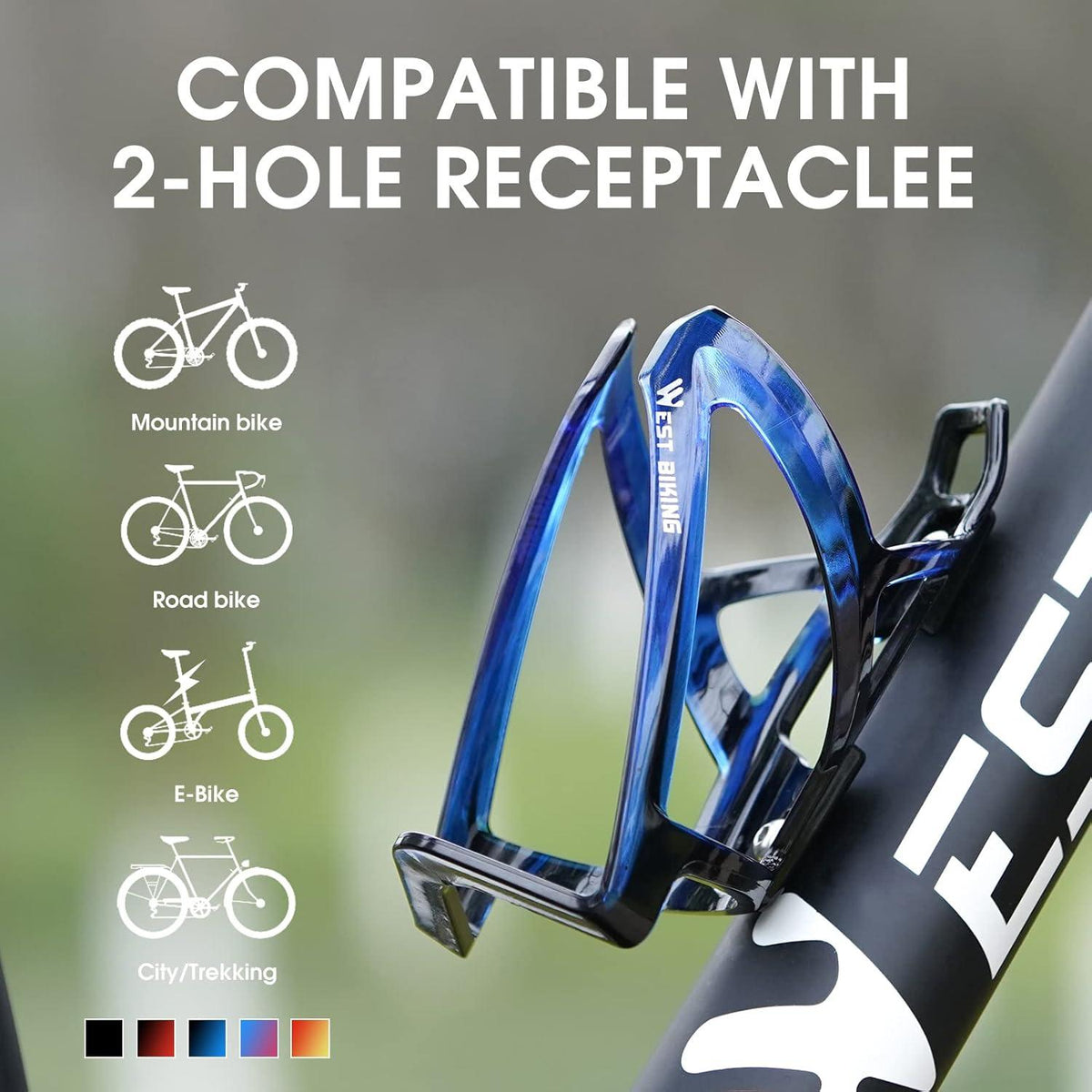 Fahrrad Flaschenhalter Kunststoff Ultraleicht Getränkehalter MTB Rennrad Blau
