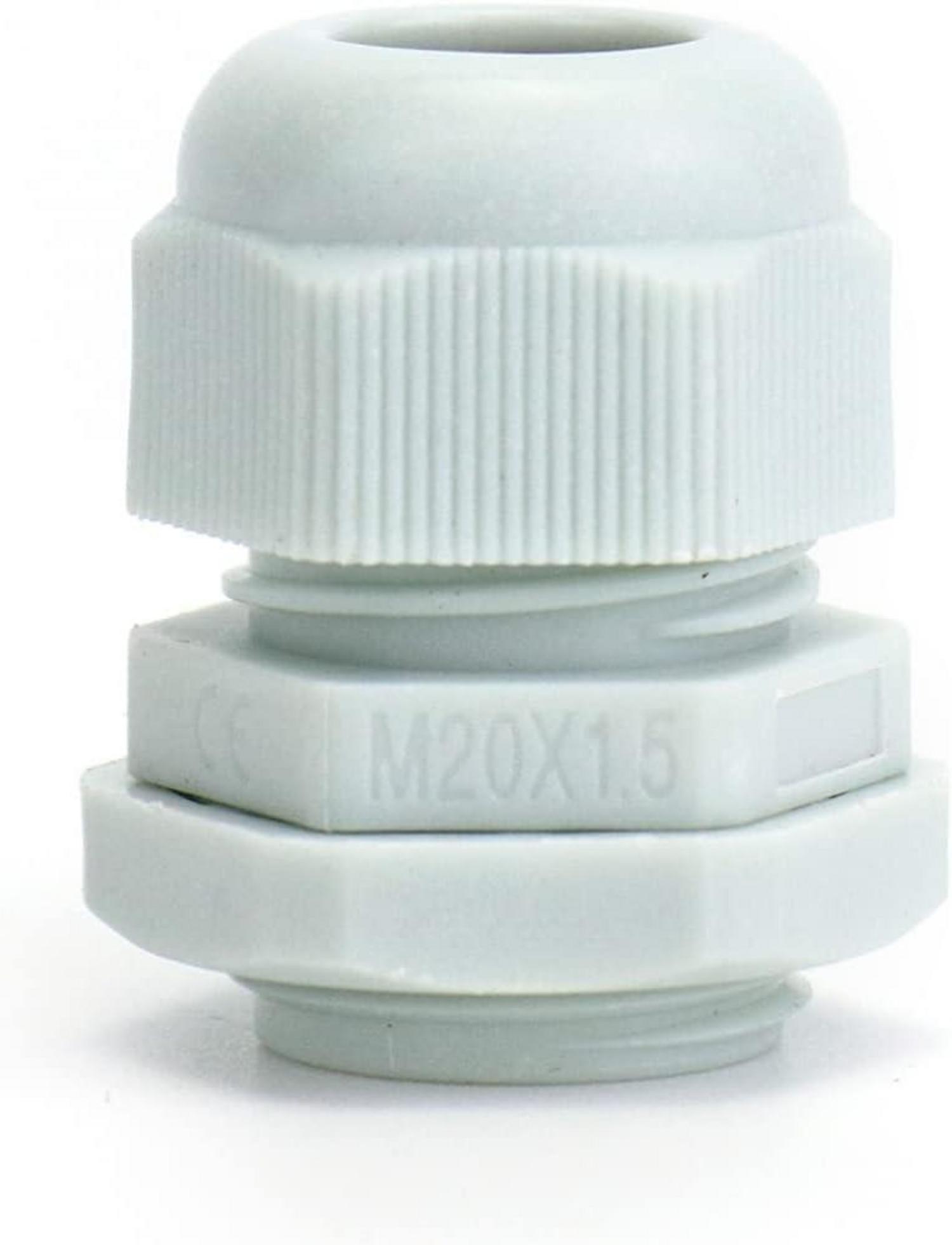 20er Set QWORK Kabelverschraubung M20x1.5 wasserdicht Kunststoff