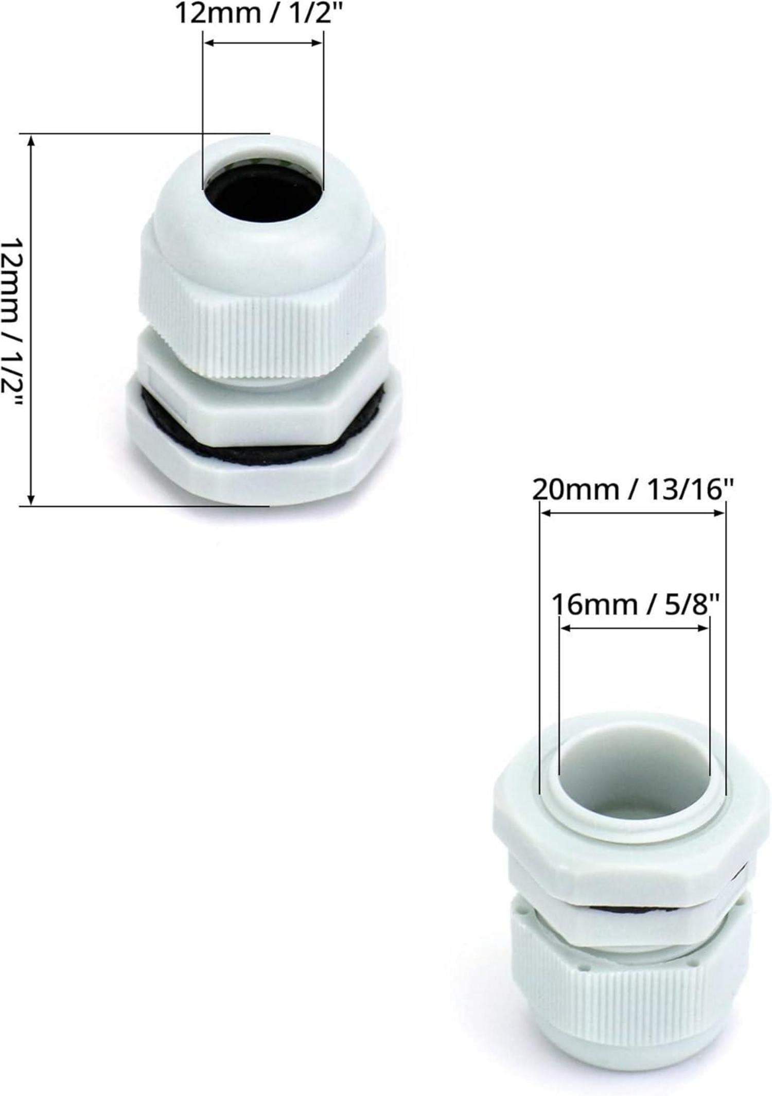 Kabelverschraubungen wasserdicht Kunststoff M20 1.5 20 Stück IP68