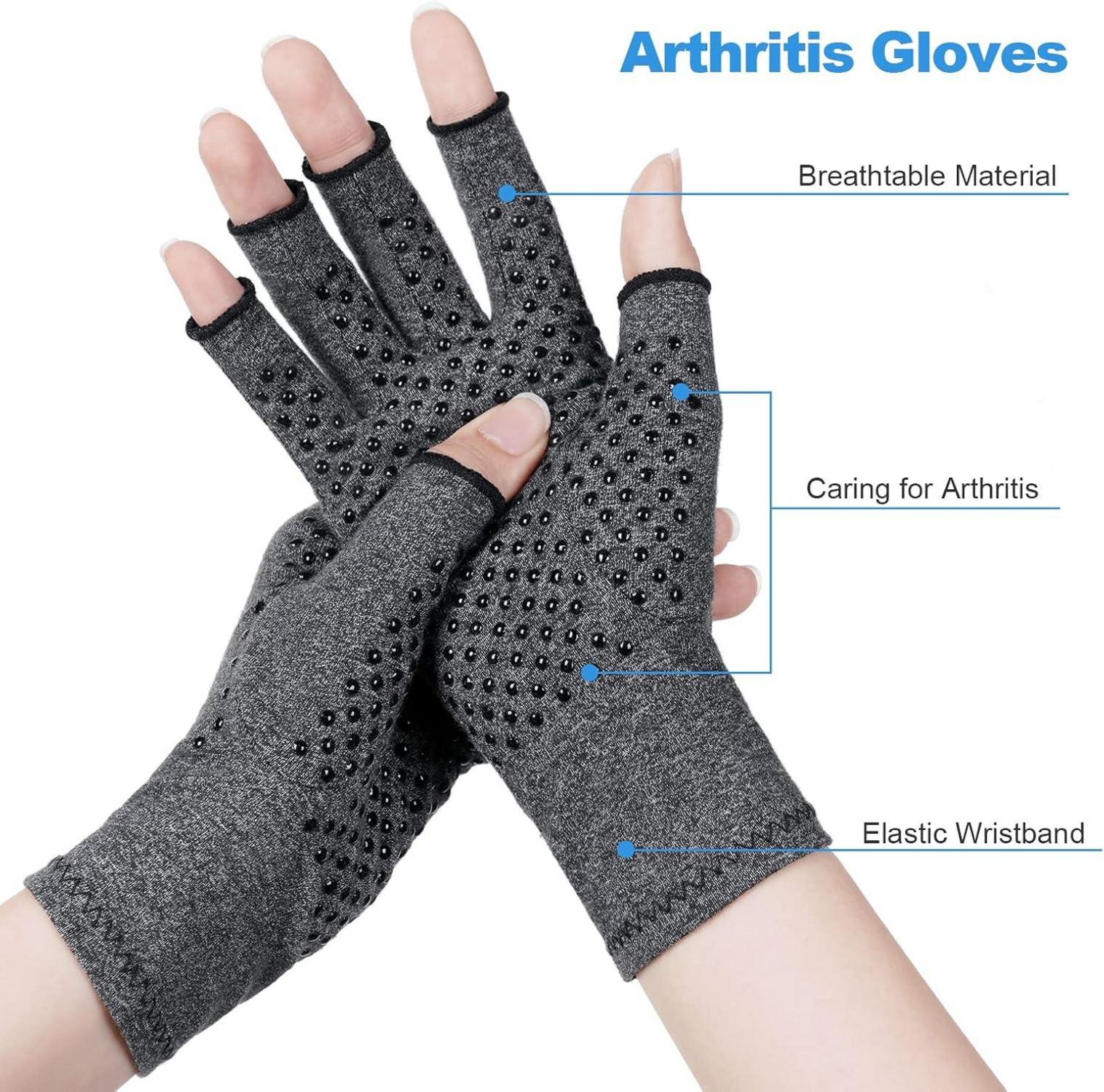 Arthritis Kompressionshandschuhe für Schmerzlinderung Schwarz S