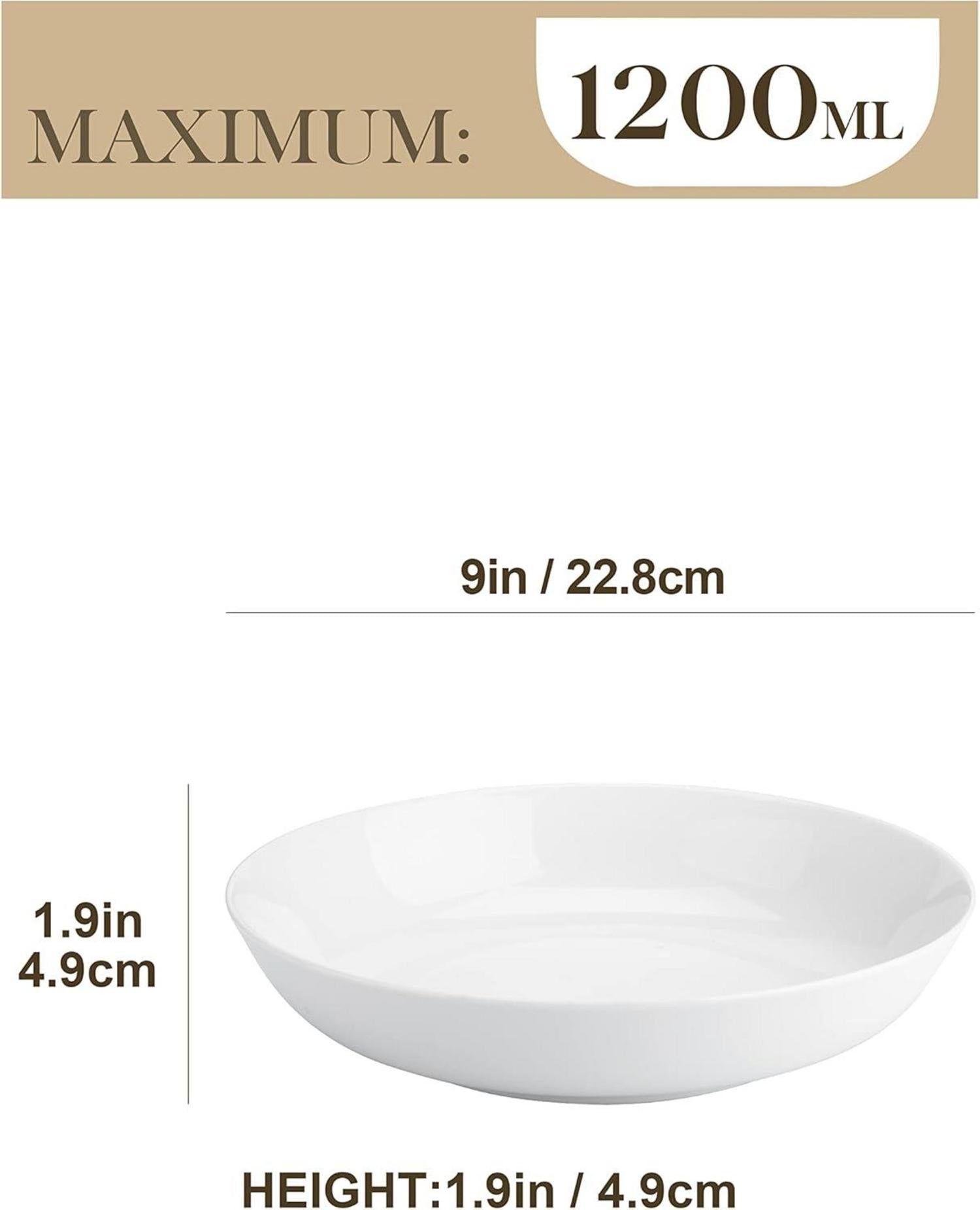 MALACASA Serie Regular 6tlg. Pastateller Suppenteller