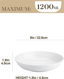 MALACASA Serie Regular 6tlg. Pastateller Suppenteller