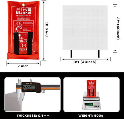 FLASLD Löschdecke 1m x 1m Glasfaser Brandschutzdecke DIN EN