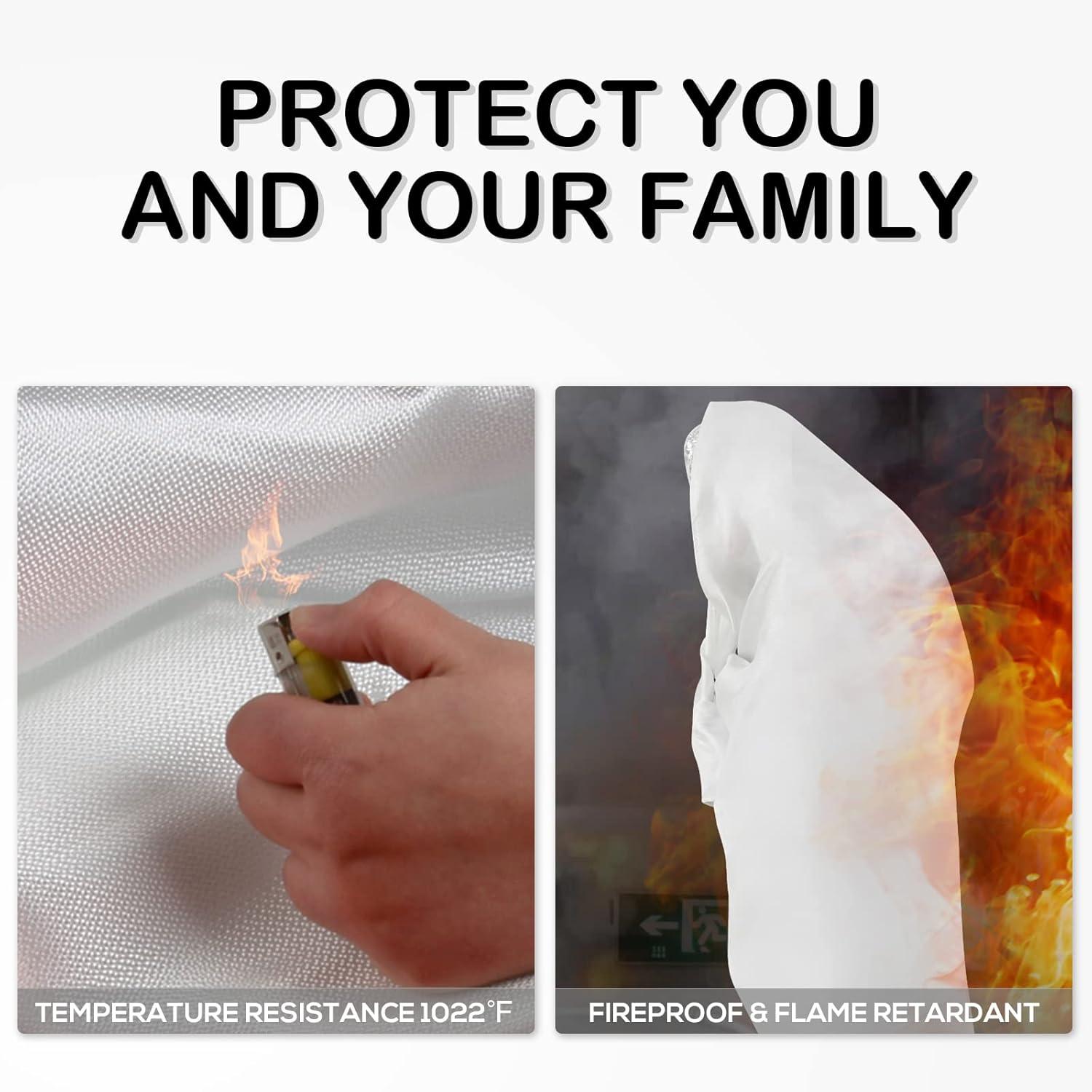 Feuerlöschdecke Glasfaser Brandschutz DIN EN 1869:2019 1mx1m Safe