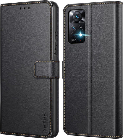 Handyhülle Xiaomi Redmi Note 11 Pro Leder Schwarz Flipcase