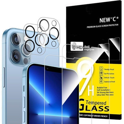 Panzer Schutzglas iPhone 13 Pro Max und Kamera Glas Set 9H 4