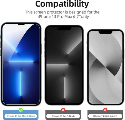2x Panzer Schutz Glas + Kamera Schutz iPhone 13 Pro Max 9H 4er Set