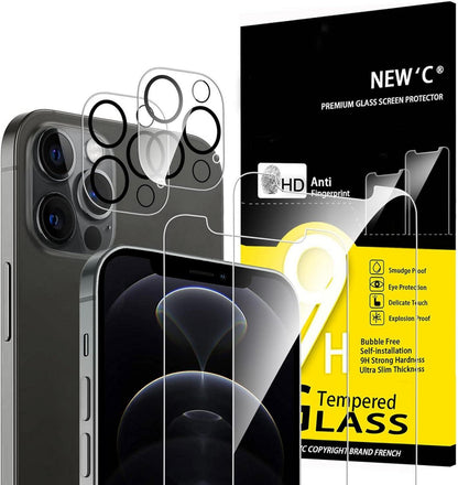 Panzer Schutz Glas iPhone 12 Pro Max Kameraschutz Set