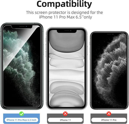 NEW'C 4er Set Panzer Schutz Glas für iPhone 11 Pro Max - kratzfest - 9H-Härteglas