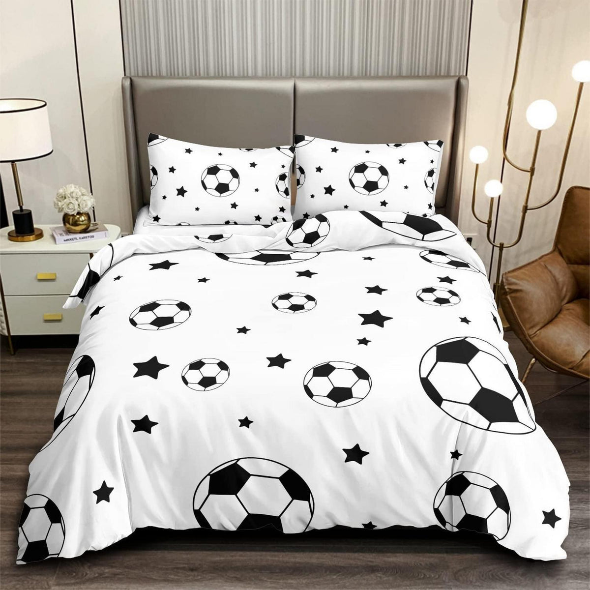 Fußball Bettwäsche Set 200x200cm für Kinder & Teenager