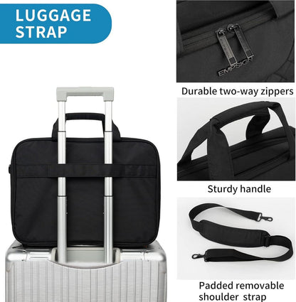 Laptop Tasche 17 Zoll RFID Wasserabweisend Schwarz Umhängetasche