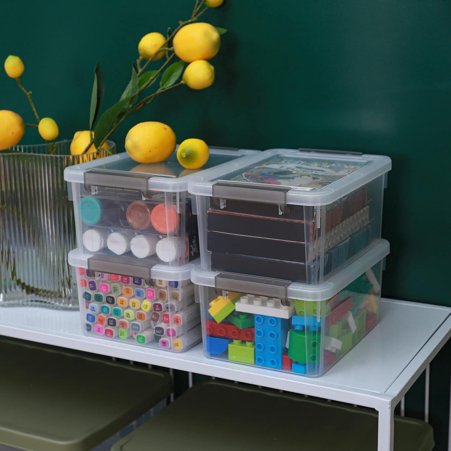 Kerhouze 3L Aufbewahrungsbox 8er-Set Kunststoff mit Deckel_STACKABLE