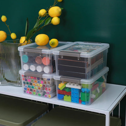 Kerhouze 3L Aufbewahrungsbox 8er-Set Kunststoff mit Deckel_STACKABLE