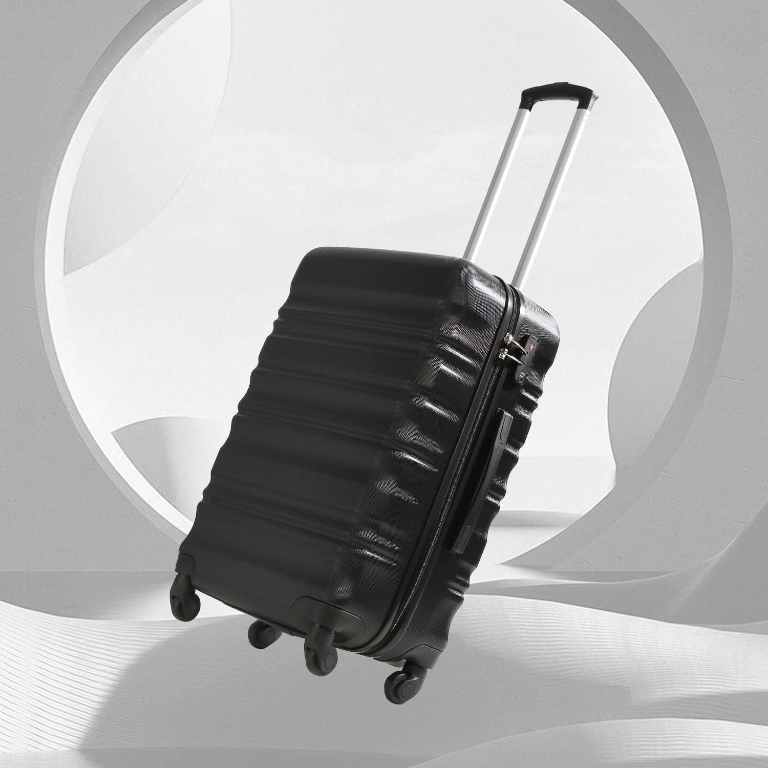 COOLIFE Hartschalen-Koffer TSA 4 Rollen Schwarz