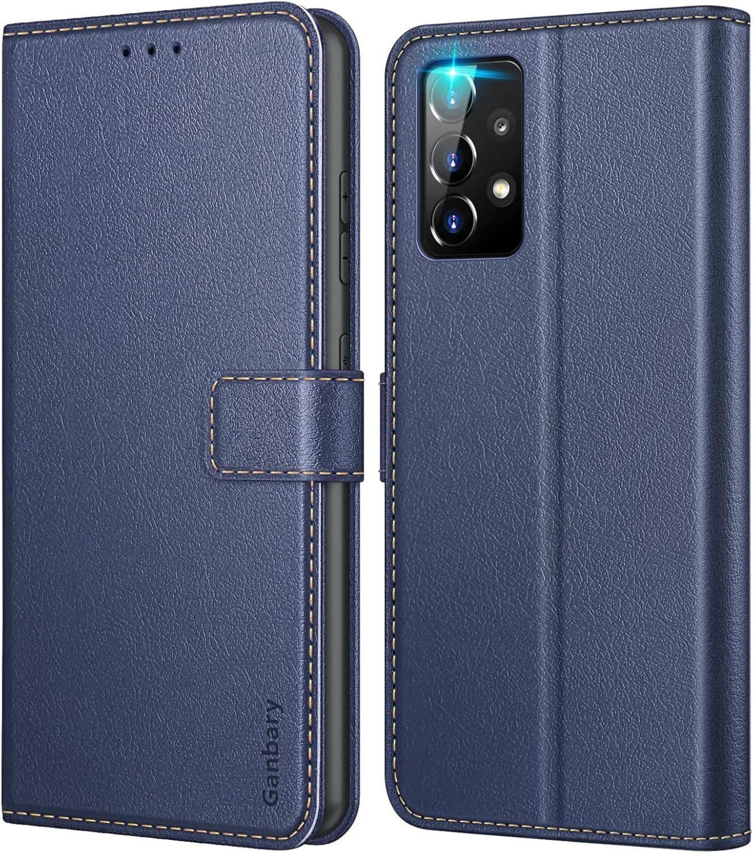 Handyhülle Samsung Galaxy A52 A52s 5G Leder Schutzhülle Blau