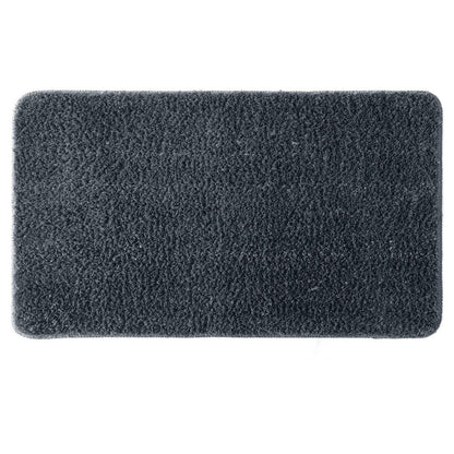 Rutschfester Badezimmerteppich dunkelgrau 70x120 cm Mikrofaser