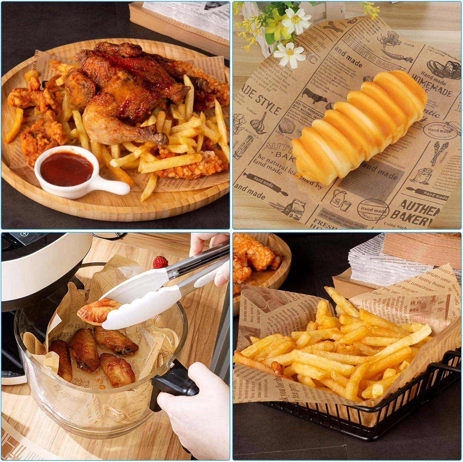 Deli Papierblätter Pommes Burger Wrap Backpapier 100 Blätter 25x25cm