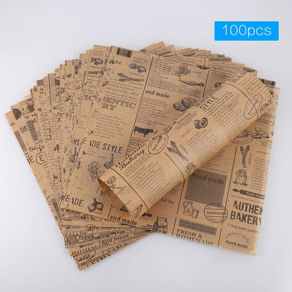 Hejo 100 Blätter Deli Papier für Burger, Pommes, Korb