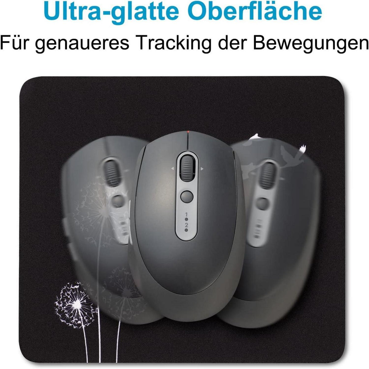 Kleines Mauspad Schwarz Mini Mousepad 180x160mm Design