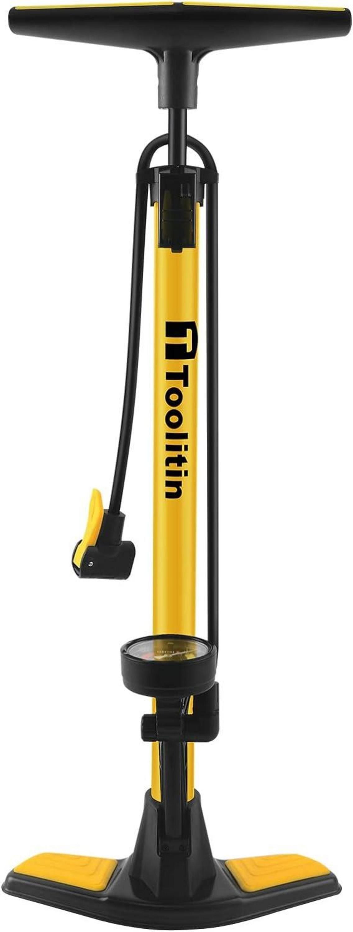 Fahrrad Luftpumpe mit Manometer Hochdruck Stand Pumpe inkl. Presta und