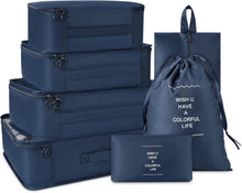 Verpackungswürfel Set Reisetaschen Organizer 7tlg. Marine