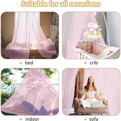 Moskitonetz Bett Rosa für Doppel- & Einzelbetten