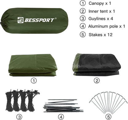 Ultraleichtes wasserdichtes Campingzelt 2/3 Personen Kuppelzelt