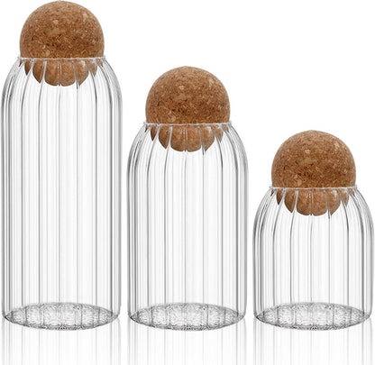 Aufbewahrungsglas Rund Kugeldeckel 3er-Set klar 500ml/700ml/1000ml