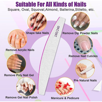 Professionelle Nagelfeilen Set 180/240 Grit für