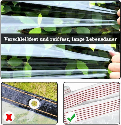 Transparente PVC Plane mit Ösen für