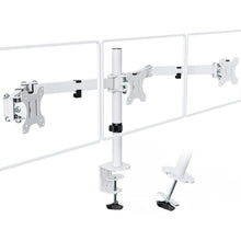 3 Monitor Tischhalterung höhenverstellbar 13-27 Zoll Weiß