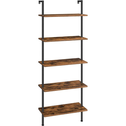 DIY 5-stöckiges Bücherregal aus Spanplatten in Dunkelbraun