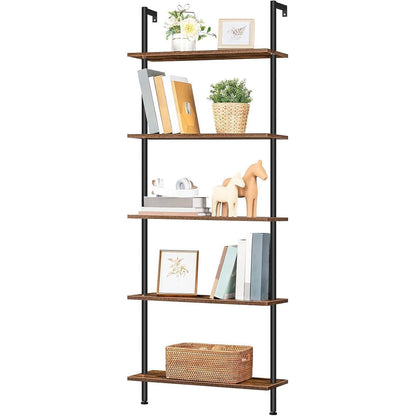 DIY 5-stöckiges Bücherregal aus Spanplatten in Dunkelbraun