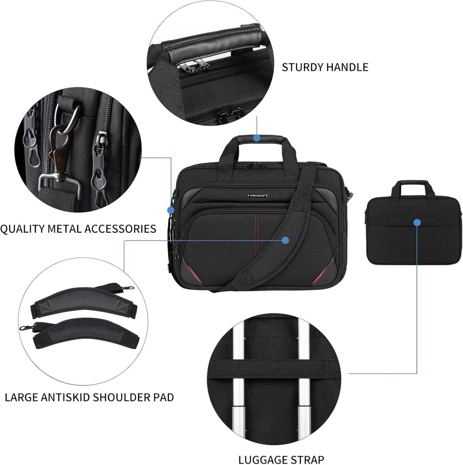 KROSER 17,3 Zoll Laptoptasche Premium wasserabweisend Business Reise