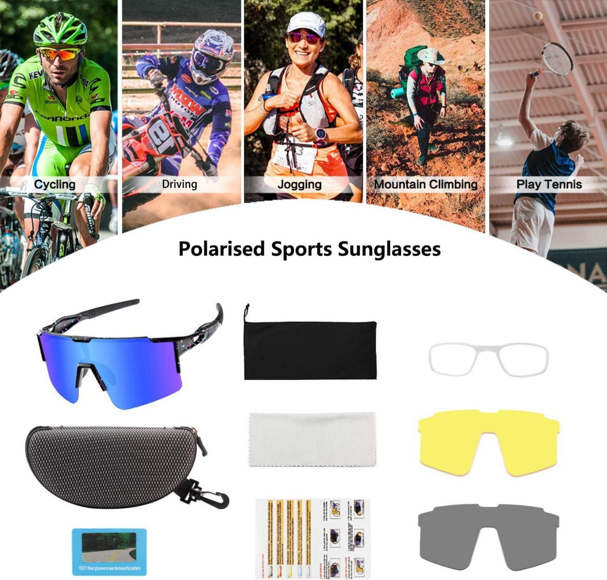 Fahrradbrille Polarisierte Sonnenbrille UV400 Outdoor Sportarten