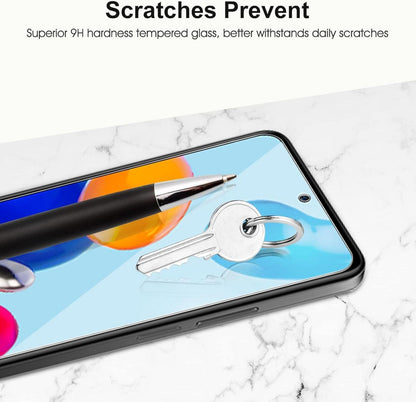 Panzer Schutzglas für Xiaomi Redmi Note 11 4G, 2+2 Displayschutz Kameraschutz