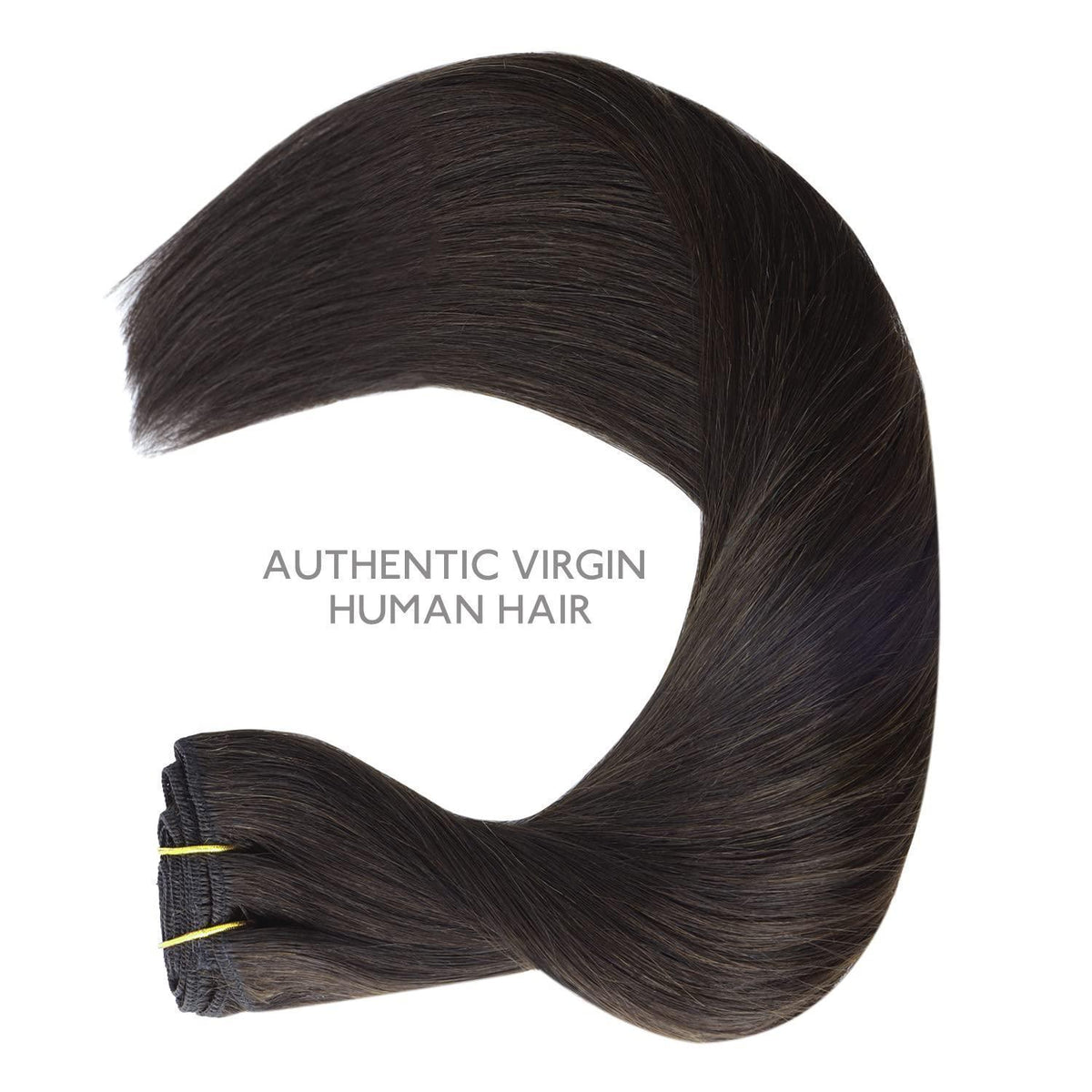 Echthaar Clip-in Extensions Dunkelbraun 45cm - 70g