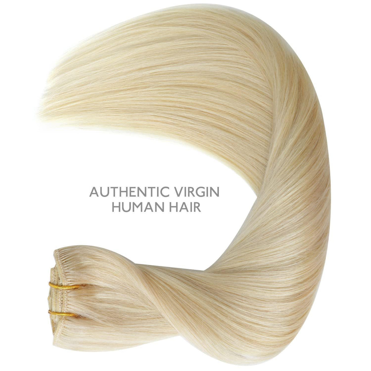 Echthaar Clip-in Extensions Bleichblond 50cm - 70g