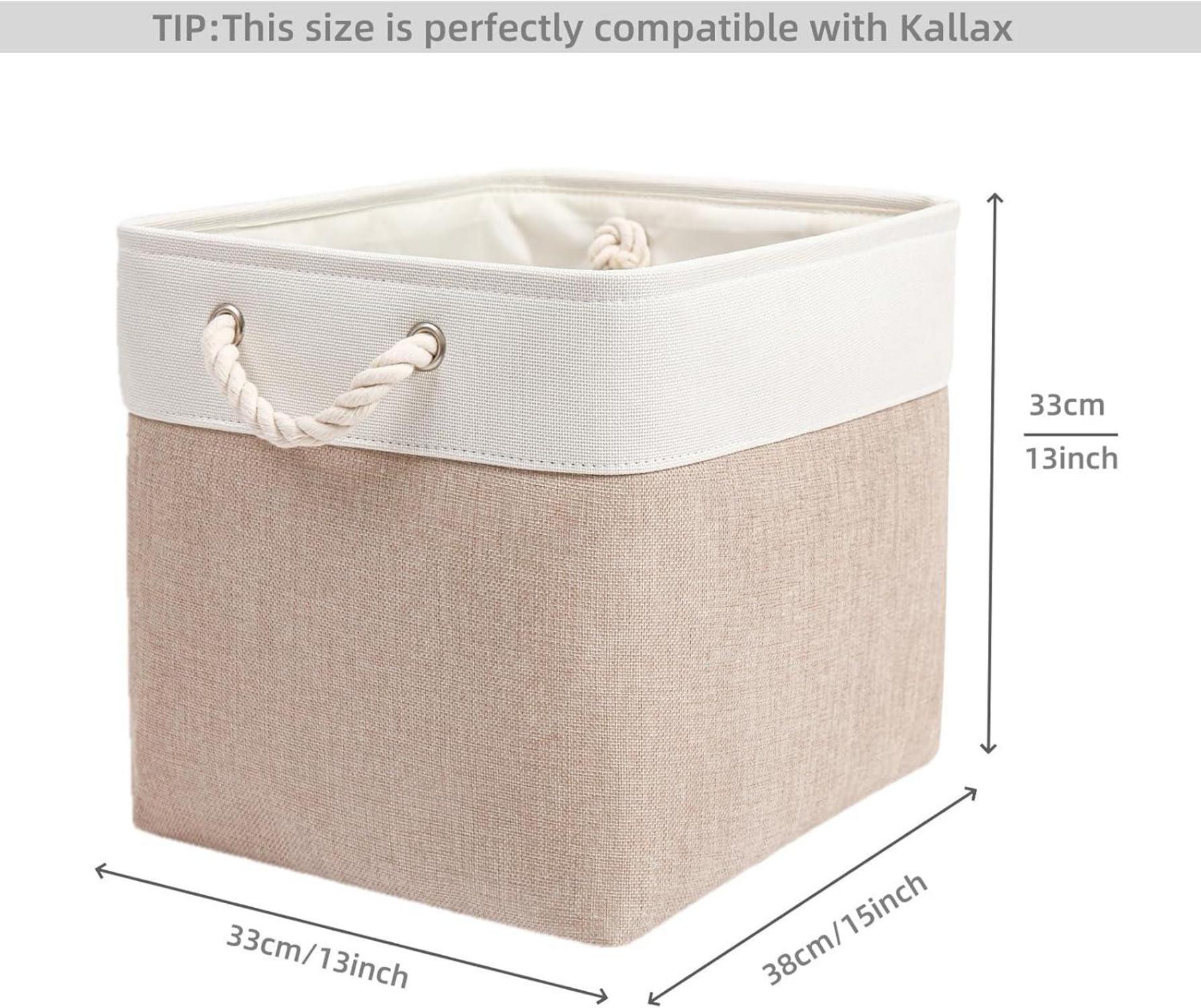 Mangata Aufbewahrungsbox 33x38x33cm Stoff Würfel Schrank Regal Kleidung Helles